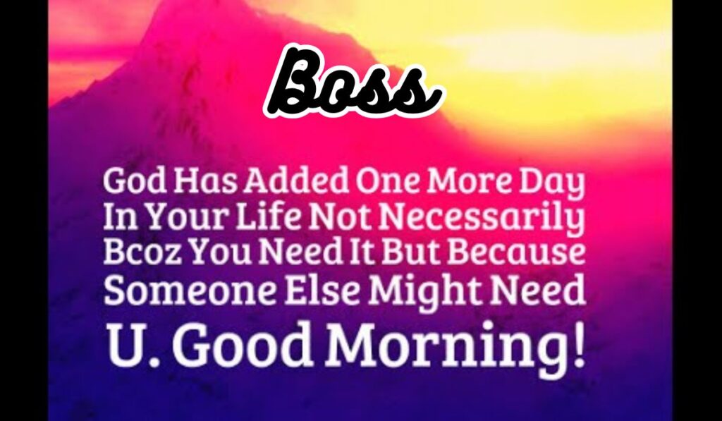 Inspirational Good Morning Messages for Boss