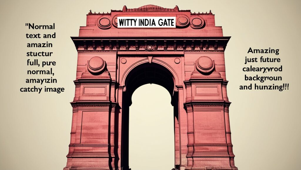 India Gate Captions